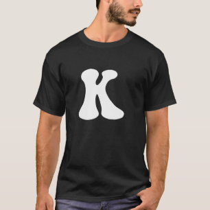 Camiseta Letra K Capital Alphabet Team Groups Costume Matc