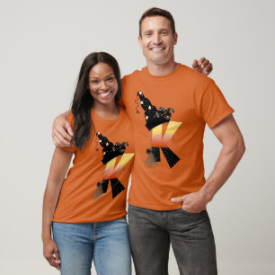 Camiseta Letra K de Monograma de Halloween