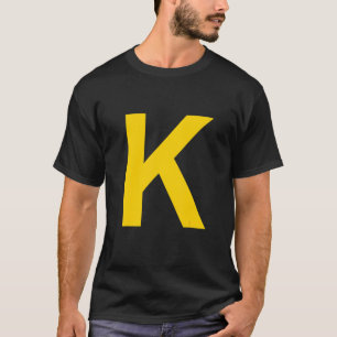 Camiseta Letra K mayúscula Alphabet