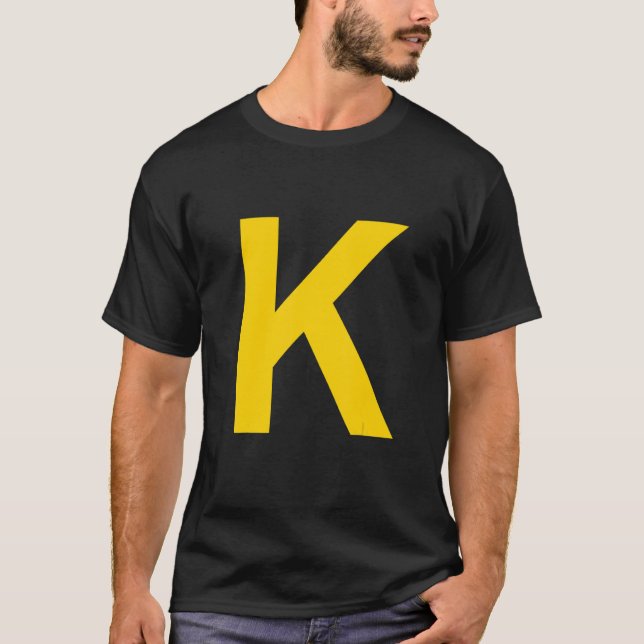 Camiseta Letra K mayúscula Alphabet (Anverso)