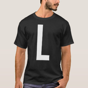 CAMISETA LETRA L ALPHABET MONOGRAM INICIAL