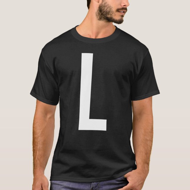CAMISETA LETRA L ALPHABET MONOGRAM INICIAL (Anverso)