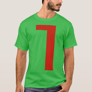 Camiseta Letra L en texto rojo tipografía mínima