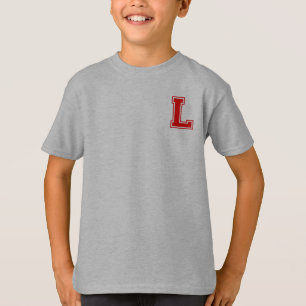 Camiseta Letra L - Monograma alfabético de nombre inicial
