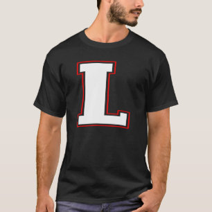 Camiseta Letra L monograma L inicial alfabeto mayúscula L