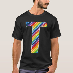 Camiseta Letra lesbiana orgullo gay bisexual carta transexu