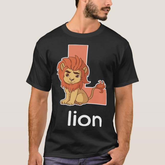 Camiseta Letra ligera alfabeta de león grande niños gatos g (Anverso)
