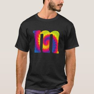 Camiseta letra m alfabeto capital divertido grupo halloween