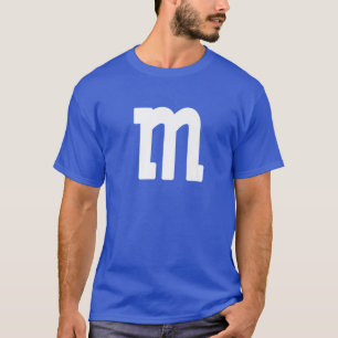 Camiseta Letra M Alfabeto Funda inferior coincidente Hallow