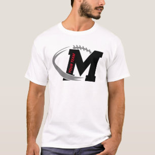 Camiseta Letra M Logo Personalizado Diseño del equipo de f