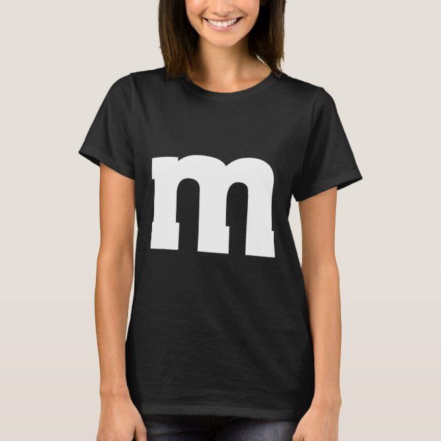 Camiseta Letra M mayúscula Alphabet (Anverso)