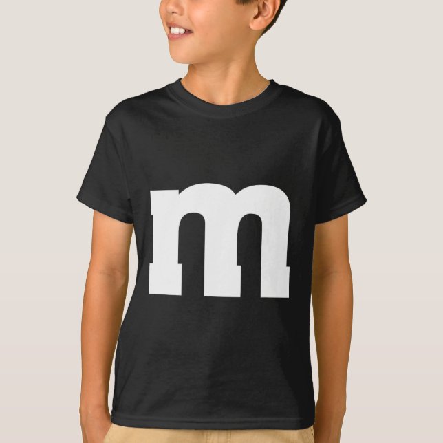 Camiseta Letra M mayúscula Alphabet (Anverso)