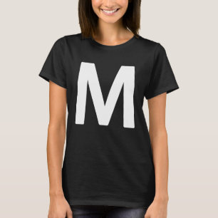 Camiseta Letra M minúscula carta minúscula para halloween l