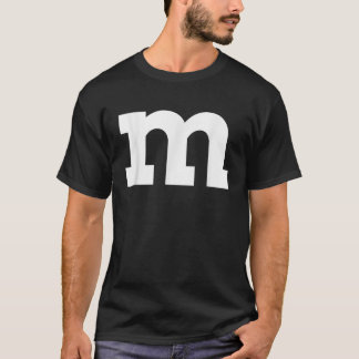 Camiseta Letra M Simple Lazy Halloween Costume Group Regalo