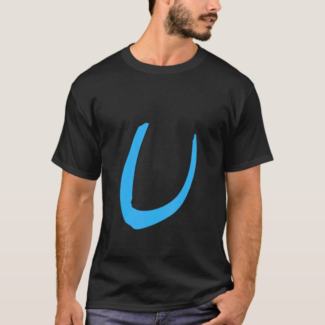 Camiseta Letra manuscrita U alfabeta (Anverso)