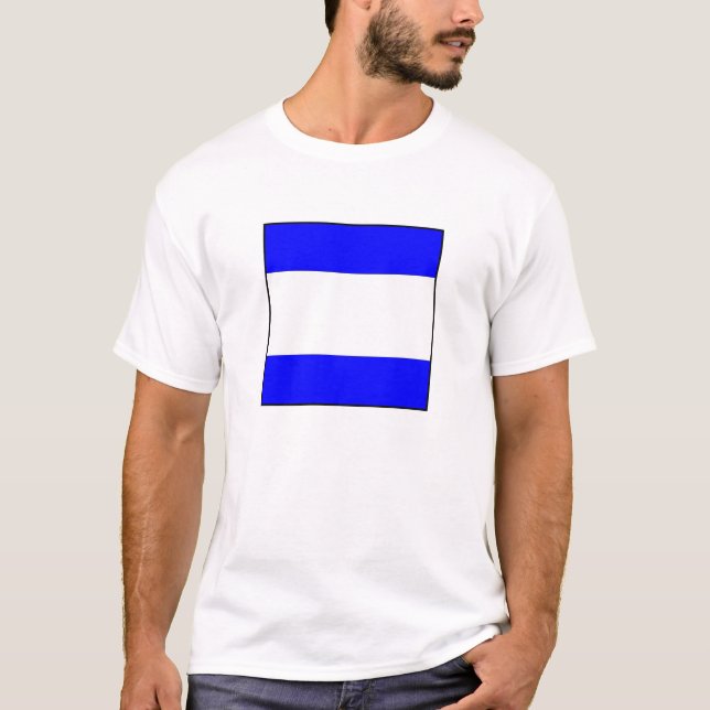 Camiseta Letra marítima internacional de la bandera de (Anverso)