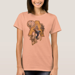 Camiseta Letra mayúscula A del monograma alfabético