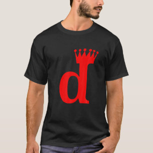 Camiseta Letra mayúscula D-D divertida con caracteres alfab