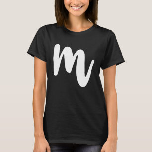 Camiseta Letra mayúscula M Iniciales Guay ABC