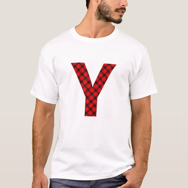 Camiseta Letra mayúscula Y de búfalo simple (Anverso)