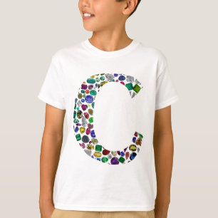 Camiseta Letra monográfica inicial C moda