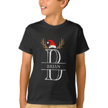 Letra Monograma B Xmas Nombre Cuernecillos Gorro