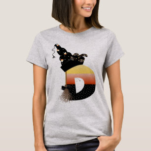 Camiseta Letra monograma D de Halloween