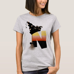Camiseta Letra monograma de Halloween N