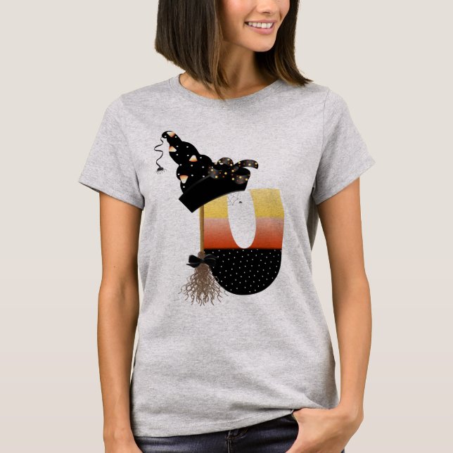 Camiseta Letra monograma U de Halloween (Anverso)