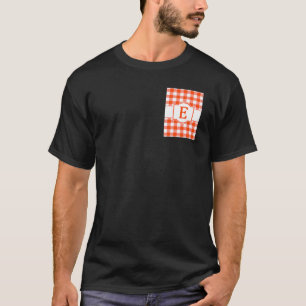 Camiseta Letra monogramada de búfalo blanco y naranja