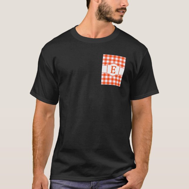 Camiseta Letra monogramada de búfalo blanco y naranja (Anverso)