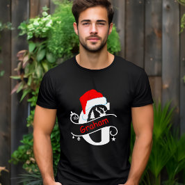 Camiseta Letra monogramada G Navidades de nombres personali