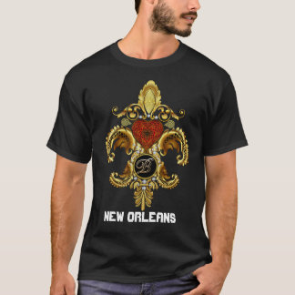 Camiseta Letra monogramo flautista de lis "B" escoja su est