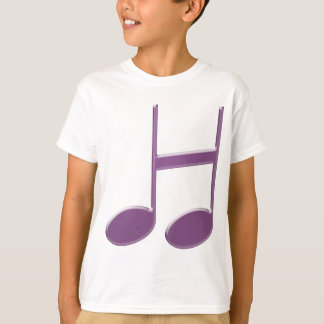 Camiseta Letra Musical H – Diseño de Octava Nota Púrpura