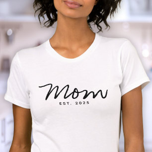 Camiseta Letra Negra Establecida Mamá
