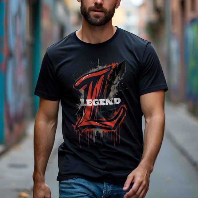 Camiseta Letra negrita L Monograma Graffiti Personalizable (Subido por el creador)