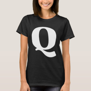 Camiseta Letra Negrita Q Caracteres Alfabeto Fuente Grande