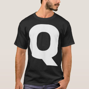 Camiseta Letra negrita Q - Caracteres alfabetos Gran letra 