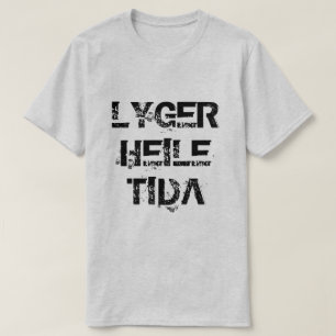 Camiseta Letra noruega lyger heile tida que miente todo el