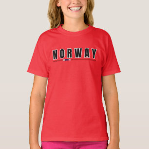 Camiseta Letra noruega noruega noruega moderna simple bande