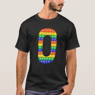 Camiseta Letra O mayúscula Alfabeto Fidget Pop que coincide