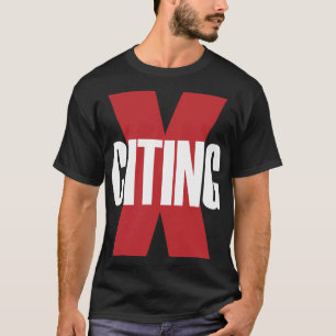 Camiseta Letra original en blanco rojo excitante que cita X