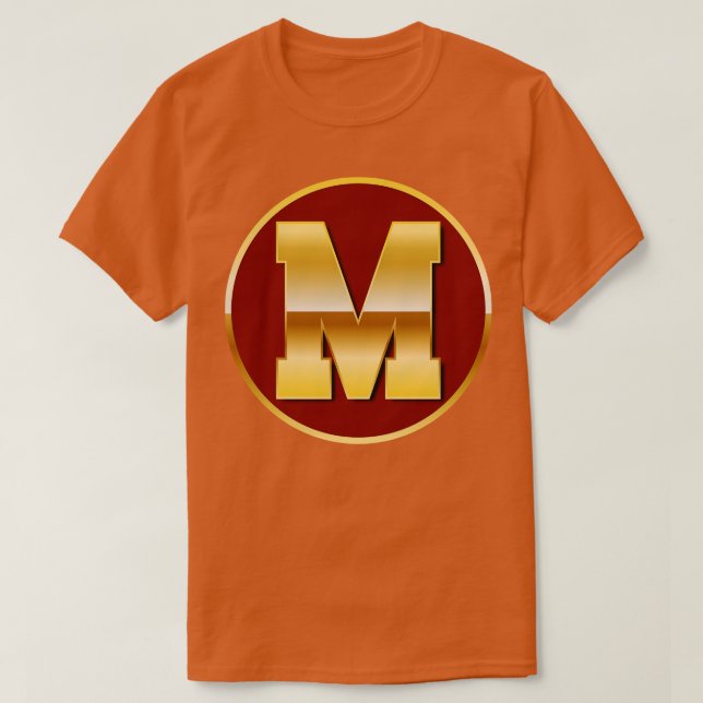 Camiseta Letra oro M (Diseño del anverso)