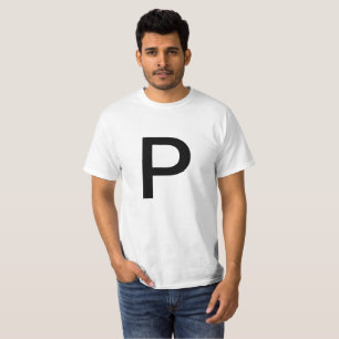 Camiseta Letra P
