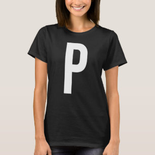 CAMISETA LETRA P ALPHABET MONOGRAM INICIAL