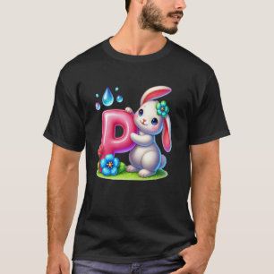 Camiseta Letra P de alfabeto de Pascua - Huevo divertido de