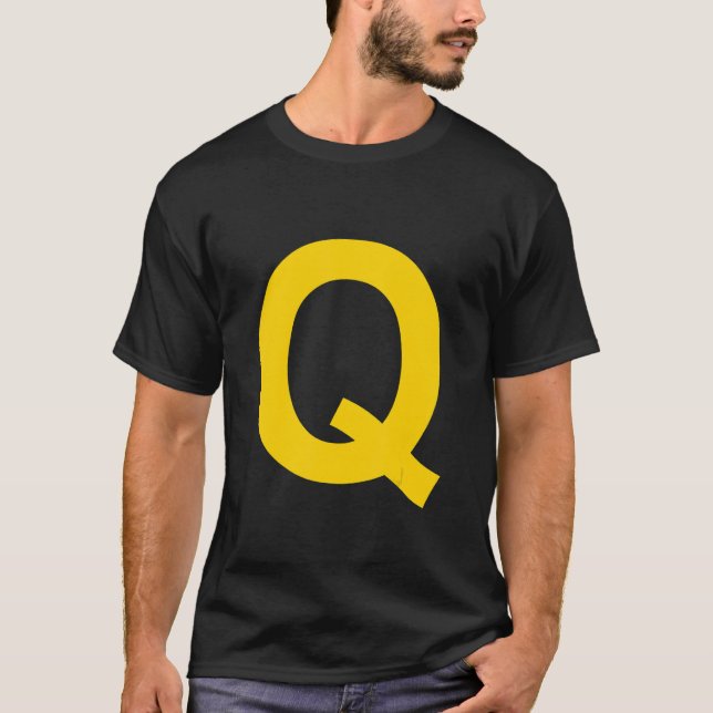 Camiseta Letra Q mayúscula Alphabet (Anverso)