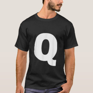 Camiseta Letra Q mayúscula Monograma inicial