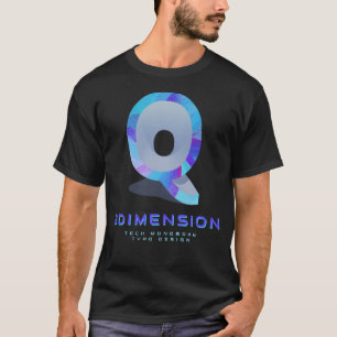 Camiseta Letra Q Moderna en Tecnología 3D con Monograma Ele