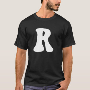 Camiseta Letra R Capital Alphabet Team Groups Costume Matc